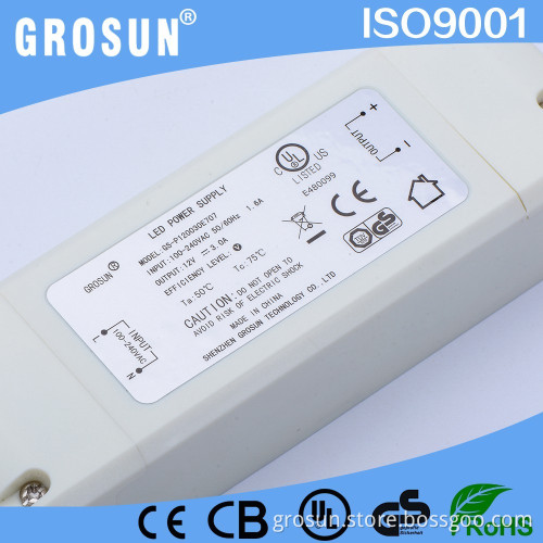 Grosun Efficiency Level V LED Power Supply12V 0.3A CULUS approved